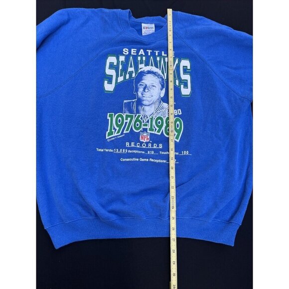 Vtg Seattle Seahawks Sweatshirt Steve Largent 80s Shirt Crew neck Mens XXL - Picture 5 of 10